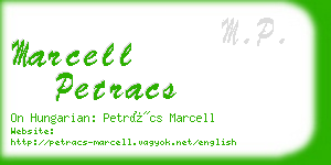 marcell petracs business card